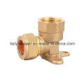 15mm Brass Forged Compression End Wall Pallet Elbow with Two Legs (AV7012)